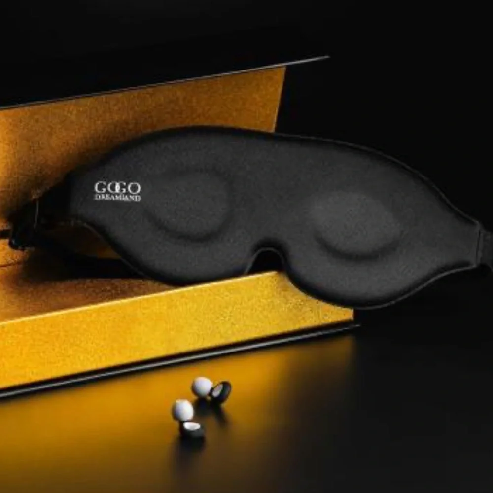 NIB Premium GOGO 3D Eye Mask for Sleep+Silicon Ear Plugs+